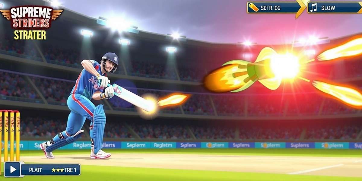 Supreme Strikers gameplay showing cricket match action